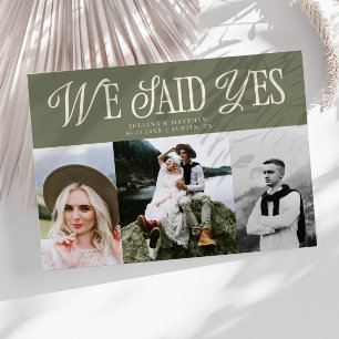 Anuncio Dijimos Sí Boda Vintage Sage Multifoto
