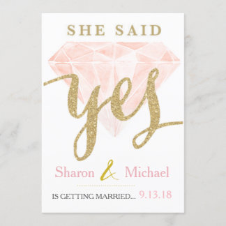 Anuncio Dijo Sí Diamante Rosa