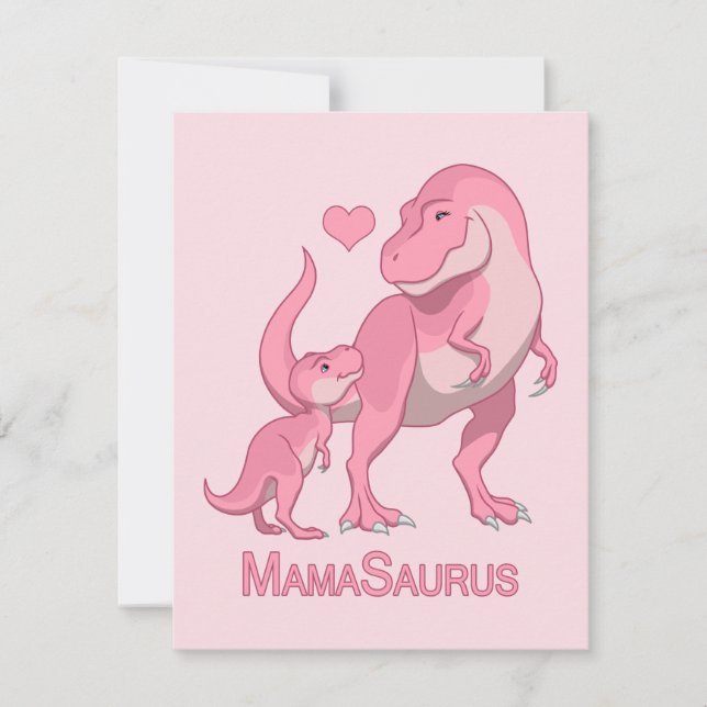 Anuncio Dinosaurios MamaSaurus T-Rex y Baby Girl (Anverso)