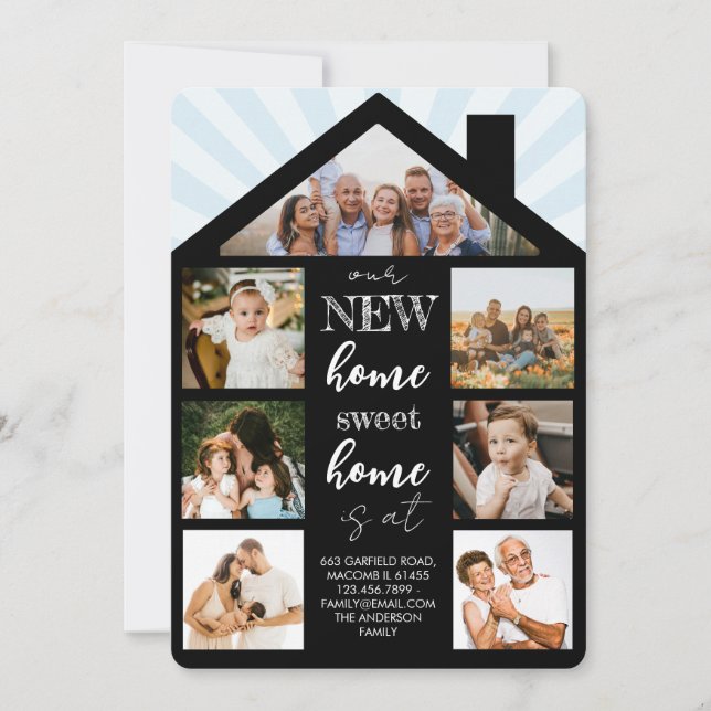 Anuncio Dirección de cambio de familia de Collage de fotos (Anverso)