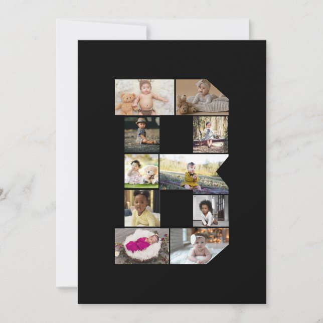 Anuncio Diseñar su propia letra B Collage de fotos (Anverso)