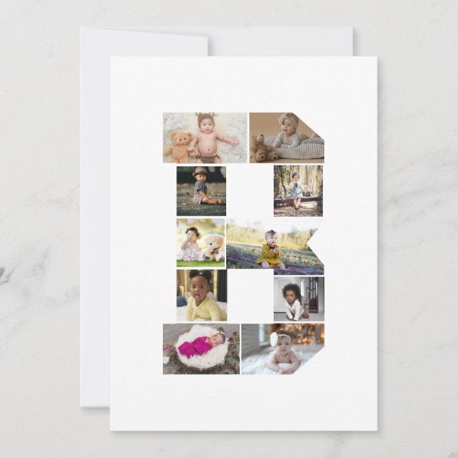 Anuncio Diseñar su propia letra B Collage de fotos (Anverso)