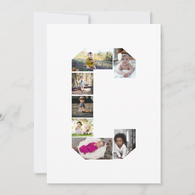 Anuncio Diseñar su propia letra C Collage de fotos (Anverso)