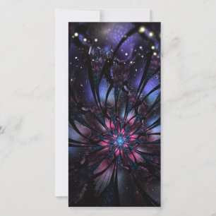 Anuncio diseño abstracto de flor fractal.