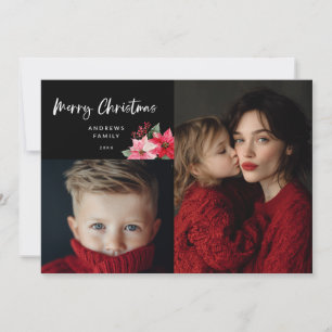 Anuncio Diseño de Poinsettia de Navidad en Acuarela