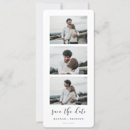 Anuncio Diseño elegante Tira fotográfica Guardar la fecha