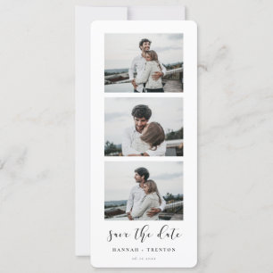 Anuncio Diseño elegante Tira fotográfica Guardar la fecha