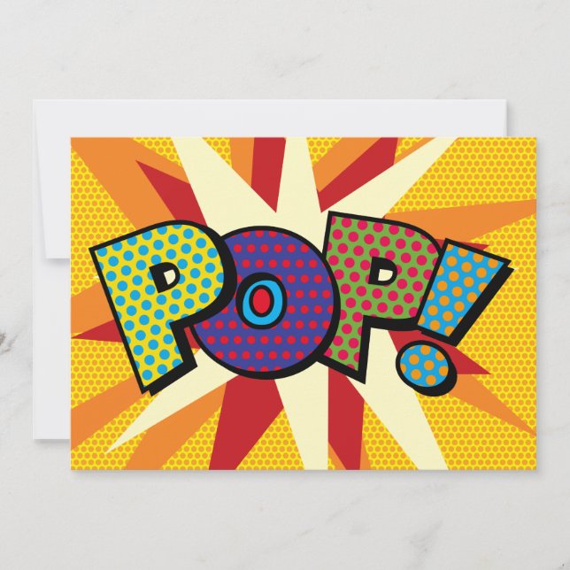 Anuncio Diversión Retro Burbuja de Mensaje POP (Anverso)