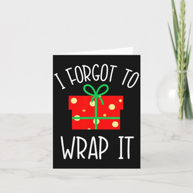 Anuncio divertido de embarazo en Navidad Olvidé (Anverso)