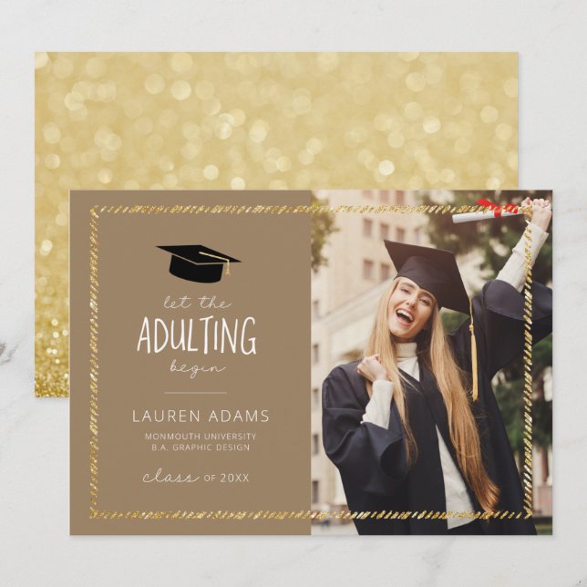Anuncio Divertido de Graduación (Anverso / Reverso)