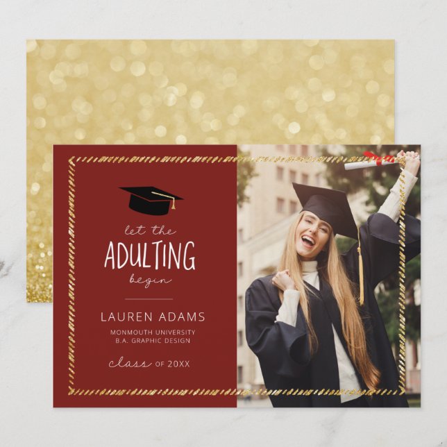Anuncio Divertido de Graduación (Anverso / Reverso)