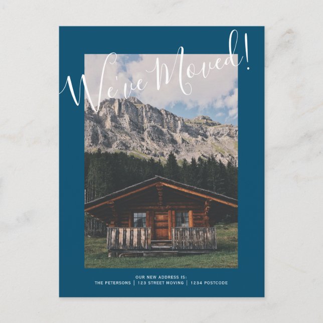 anuncio divertido de mudanza azul Sube tu foto (Anverso)