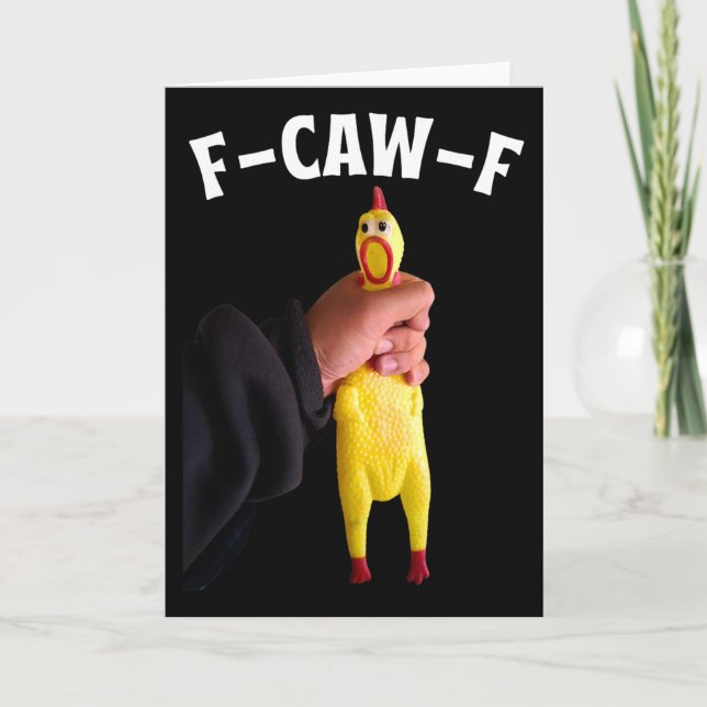 Anuncio divertido de pollo de goma F-caw-f Fcawf C (Anverso)