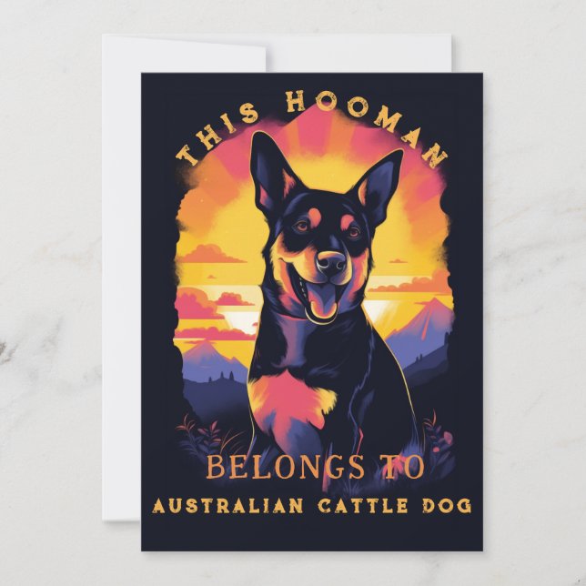 Anuncio Divertido padre australiano de perro de ganado vac (Anverso)