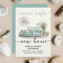 Anuncio Divertido Retro Mismo Sofá Nuevo Hogar Floral Acua