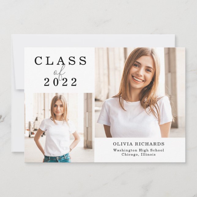 Anuncio Doble foto | Clase de graduación de 2022 (Anverso)