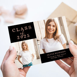 Anuncio Doble foto | Clase de graduación de 2025