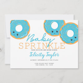 Anuncio Donut Sprinkle Baby Shower Blue