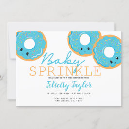 Anuncio Donut Sprinkle Baby Shower Blue