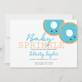 Anuncio Donut Sprinkle Baby Shower Blue Twin Boys