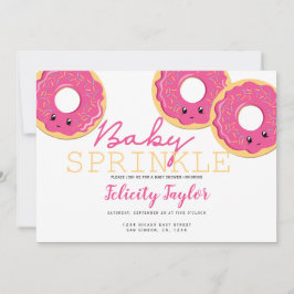 Anuncio Donut Sprinkle Baby Shower Pink