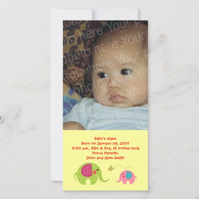 Anuncio Dos elefantes con mariposa (Anverso)