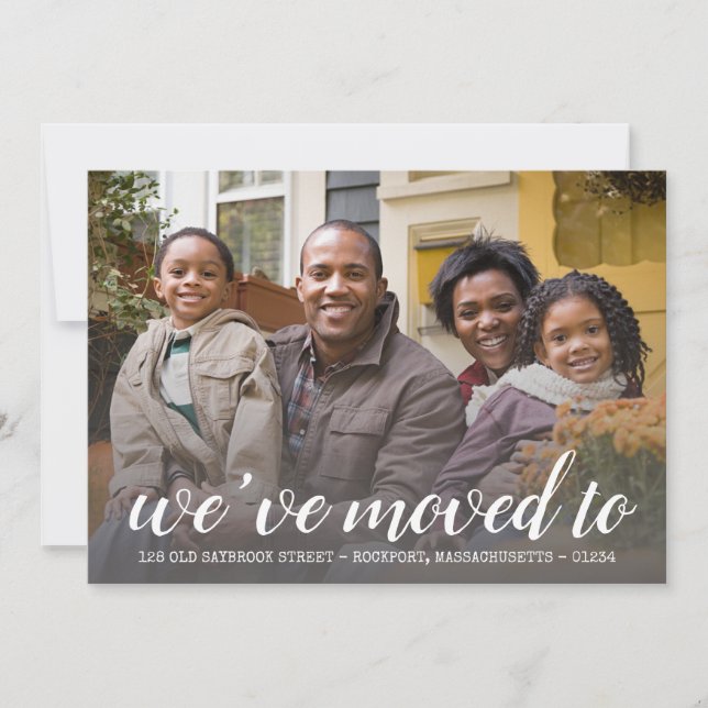 Anuncio Dos Fotos Nos Mudamos Cambio de Dirección de Guión (Anverso)