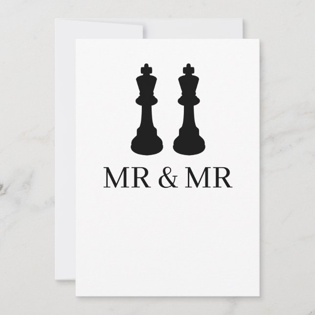Anuncio Dos reyes de ajedrez Boda gay (Anverso)