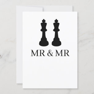 Anuncio Dos reyes de ajedrez Boda gay