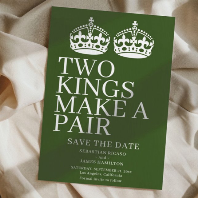 Anuncio Dos Reyes Hacen Un Boda Gay Pareja (Two Kings Make A Pair Gay Wedding Announcement by Ricaso. Available in other colors in store)