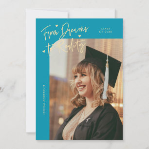 Anuncio Dreams to Reality Foto Curva Aqua Azul Grad