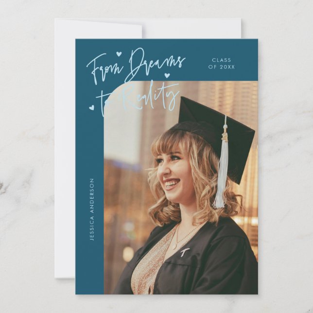 Anuncio Dreams to Reality Foto Curva Gradiente Teal (Anverso)