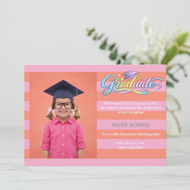 Anuncio Dulce de Graduación  (Anverso de pie)