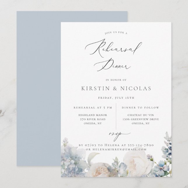 Anuncio Dusty Blue Garden Ensayos Florales Cena (Anverso / Reverso)