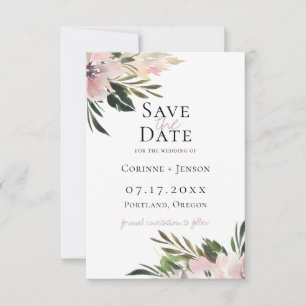 Anuncio Dusty Mauve Botanical Save The Date
