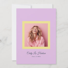 Anuncio Dusty Rose Minimal High School Photo Grad Frame