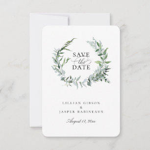 Anuncio Dusty Sage Botanical Wreath Save The Date