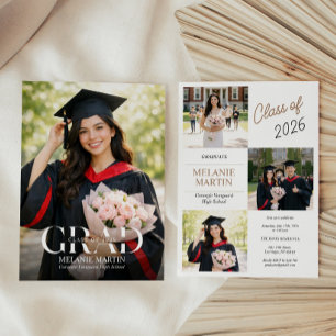 Anuncio e Invitación de Foto de Graduación