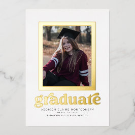Anuncio e Invitación de Graduación con Marco de Ho