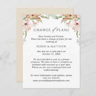 Anuncio Earthy Blooms Cambio de plan Beige Boda