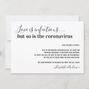 Anuncio El amor es el aplazamiento infeccioso del Boda Cov