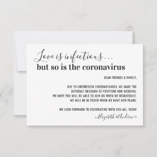 Anuncio El amor es el aplazamiento infeccioso del Boda Cov