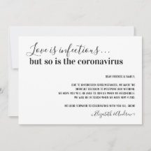 El amor es infeccioso Postergación de la boda por 