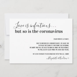 Anuncio El amor es infeccioso Postergación de la boda por 