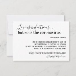 Anuncio El amor es infeccioso Postergación de la boda por 