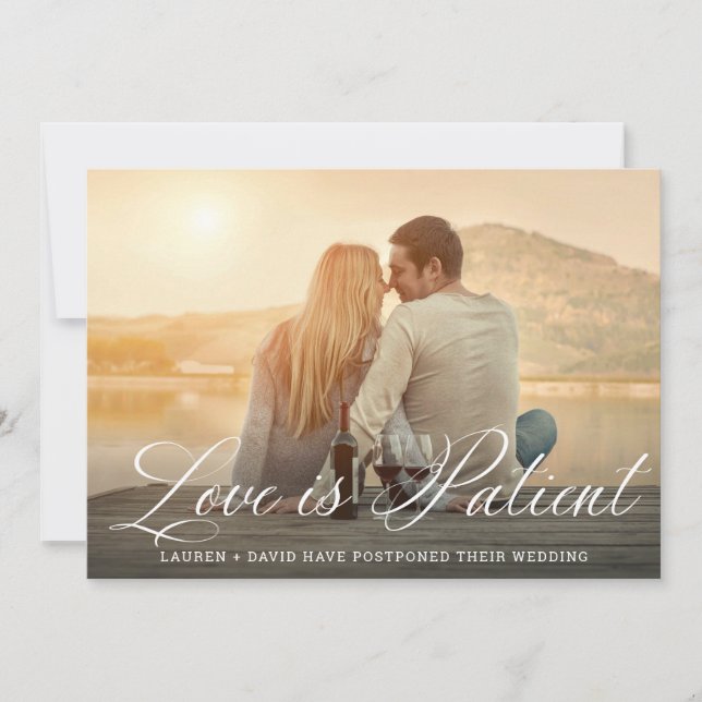 Anuncio El amor es paciente Boda romántico de fotografías (Anverso)