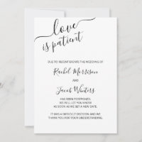 El amor es paciente elegante guión aplazamiento