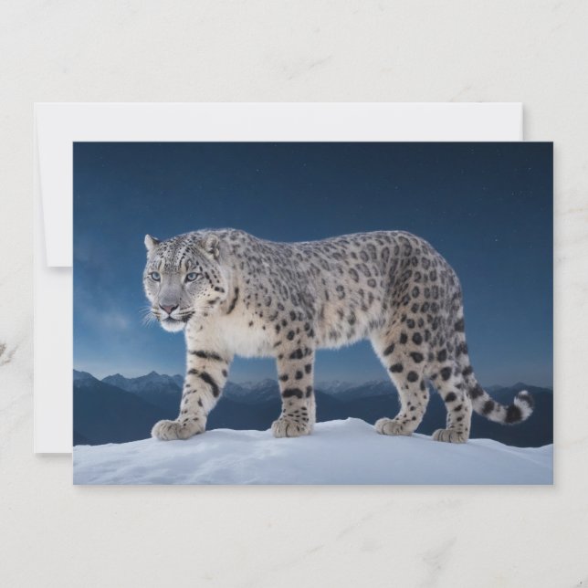 Anuncio El leopardo de las nieves animal majestuoso salvaj (Anverso)