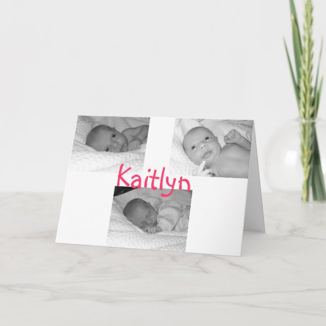 Anuncio el nacimiento del kaitlyn anuncia (Anverso)