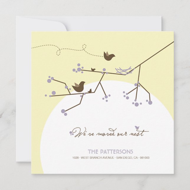 Anuncio El nuevo nido de la familia Púrpura de la Ave en e (Anverso)